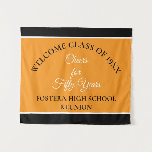 Tenture Fêtez ! 50e Réunion de classe (Devant (Horizontal))