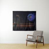 Tenture Feu D'artifice Avec Éclair (En situation (horizontale))