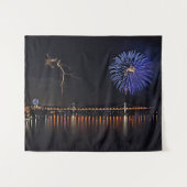 Tenture Feu D'artifice Avec Éclair (Devant (Horizontal))