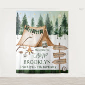 Tenture Feu de camp Camping Feu de joie S'mores Anniversai (Devant)