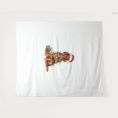 Tenture Feu de Noël Feu de Noël Feu de Noël (Devant (Horizontal))