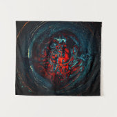 Tenture Feu rouge d'enfer océanique (Devant (Horizontal))