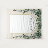 Tenture Feuillage aquarelle beige avec fond de voûte moder (Devant (Horizontal))