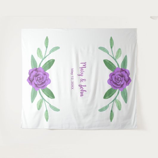 Tenture Feuillage de feuillage vert violet (Devant (Horizontal))