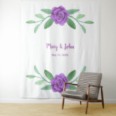 Tenture Feuillage de feuillage vert violet (En situation)