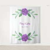 Tenture Feuillage de feuillage vert violet (Devant)