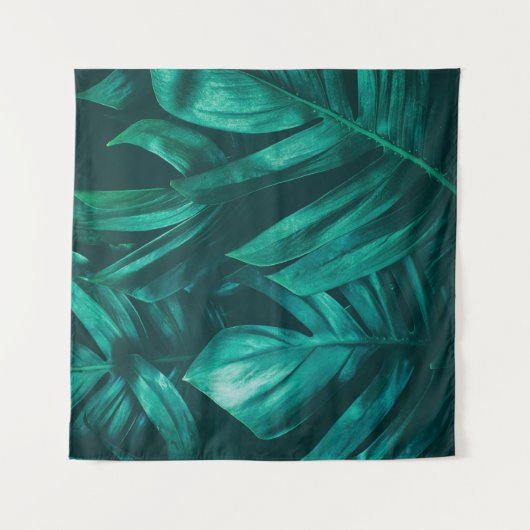 Tenture feuillage de la jungle tropicale, feuillage vert f (Devant (Horizontal))