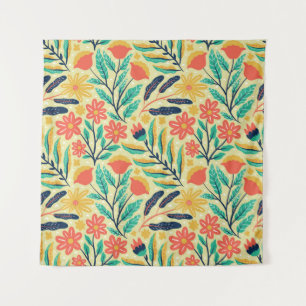 Tenture Feuillage de la nature : motif floral transparent.