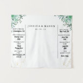 Tenture Feuillage élégant de verdure Flore Photobooth Toil (Devant (Horizontal))