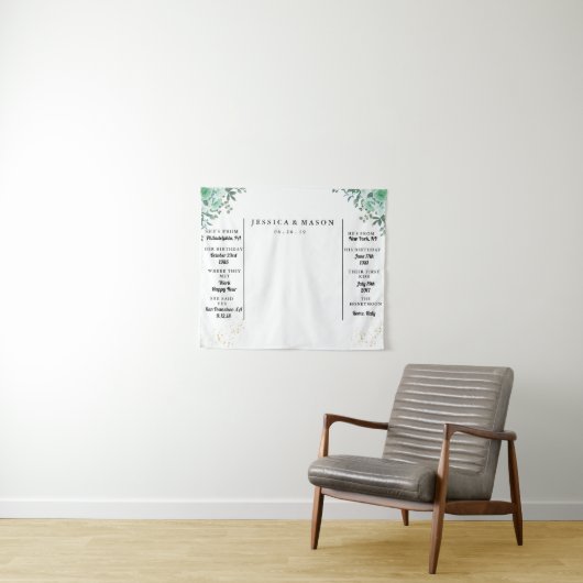 Tenture Feuillage élégant de verdure Flore Photobooth Toil (En situation (horizontale))