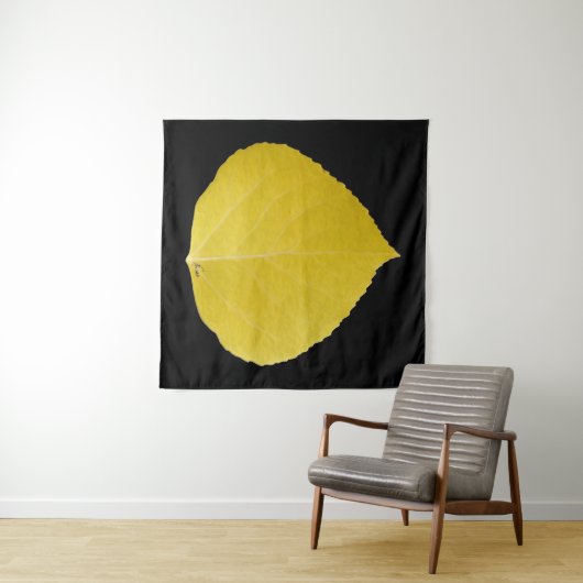 Tenture Feuille d'Aspen jaune #5 (En situation (horizontale))