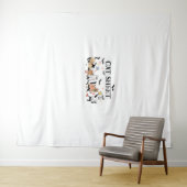 Tenture Feuille de chat Cute Chats noirs en Ghost Hallowee (En situation (horizontale))