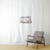 Tenture Feuille de chat Cute Chats noirs en Ghost Hallowee (En situation)