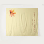 Tenture Feuille de Érable Beige Élégante (Devant (Horizontal))