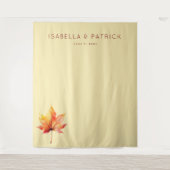 Tenture Feuille de Érable Beige Élégante (Devant)