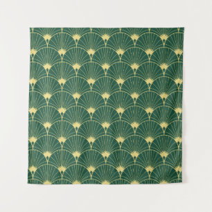 Tenture Feuille de palme : motif art déco.