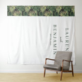 Tenture Feuille de palmier verte sophistiquée (En situation (horizontale))