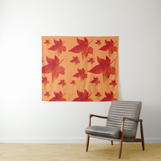 Tenture Feuille d'érable d'automne (En situation (horizontale))