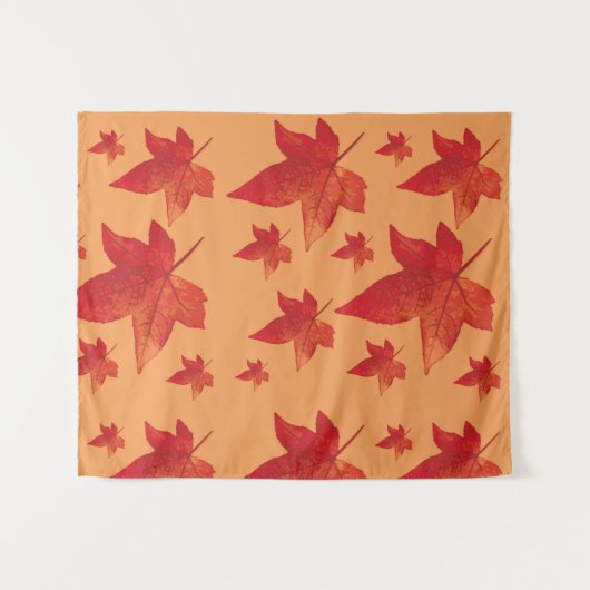 Tenture Feuille d'érable d'automne (Devant (Horizontal))