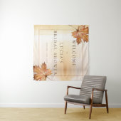 Tenture Feuille d'érable d'automne Aquarelle Mariage Enter (En situation (horizontale))