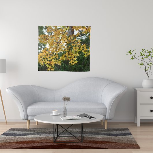 Tenture Feuille d'érable jaune japonais