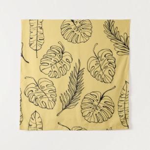 Tenture Feuille Plante motif des forêts tropicales et Mons