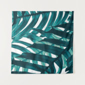 Tenture feuille tropicale, bande de feuillage exotique en (Devant (Horizontal))