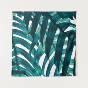 Tenture feuille tropicale, bande de feuillage exotique en