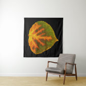 Tenture Feuille vert orange et jaune d'Aspen #1 (En situation (horizontale))