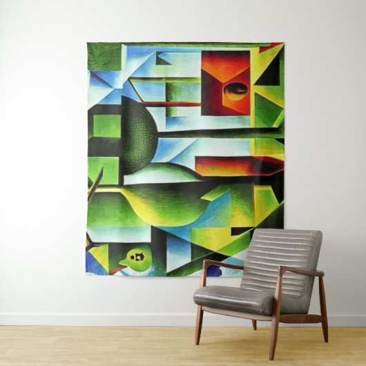 Tenture Feuilles Abstraites (En situation)