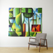 Tenture Feuilles Abstraits (En situation (horizontale))