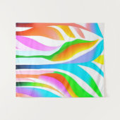 Tenture Feuilles Abstraits en Pastels multicolores (Devant (Horizontal))