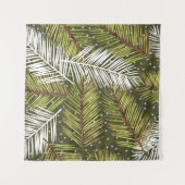 Tenture Feuilles d'aquarelle verte : Illustration transpar (Devant (Horizontal))