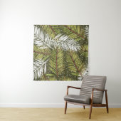 Tenture Feuilles d'aquarelle verte : Illustration transpar (En situation (horizontale))