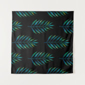 Tenture Feuilles d'aquarelle verte sur un arrière - plan n (Devant (Horizontal))