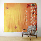 Tenture Feuilles d'automne à l'aquarelle Élégant Mariage d (En situation (horizontale))