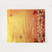 Tenture Feuilles d'automne à l'aquarelle Élégant Mariage d (Devant (Horizontal))