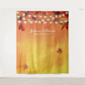 Tenture Feuilles d'automne à l'aquarelle Élégant Mariage d (Devant)