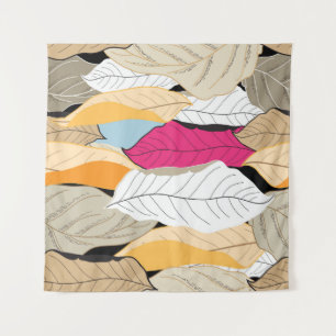 Tenture Feuilles d'automne colorées, motif sans soudure.
