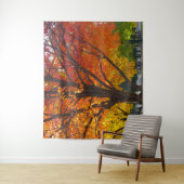 Tenture Feuilles d'automne de la photo jaune et orange (En situation)