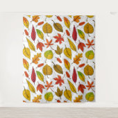 Tenture Feuilles d'automne en blanc (Devant)