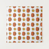 Tenture Feuilles d'automne : Motif Citrouille à main (Devant (Horizontal))