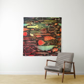 Tenture Feuilles d'automne : motif transparent foncé. (En situation (horizontale))