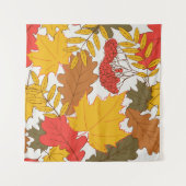 Tenture Feuilles d'automne, simple motif transparent (Devant (Horizontal))