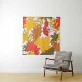 Tenture Feuilles d'automne, simple motif transparent (En situation (horizontale))