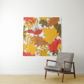 Tenture Feuilles d'automne, simple motif transparent (En situation)
