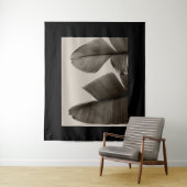 Tenture Feuilles de bananiers à Sepia (En situation)