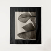 Tenture Feuilles de bananiers à Sepia (Devant)