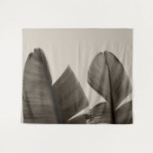 Tenture Feuilles de bananiers à Sepia (Devant (Horizontal))