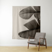 Tenture Feuilles de bananiers à Sepia (En situation)